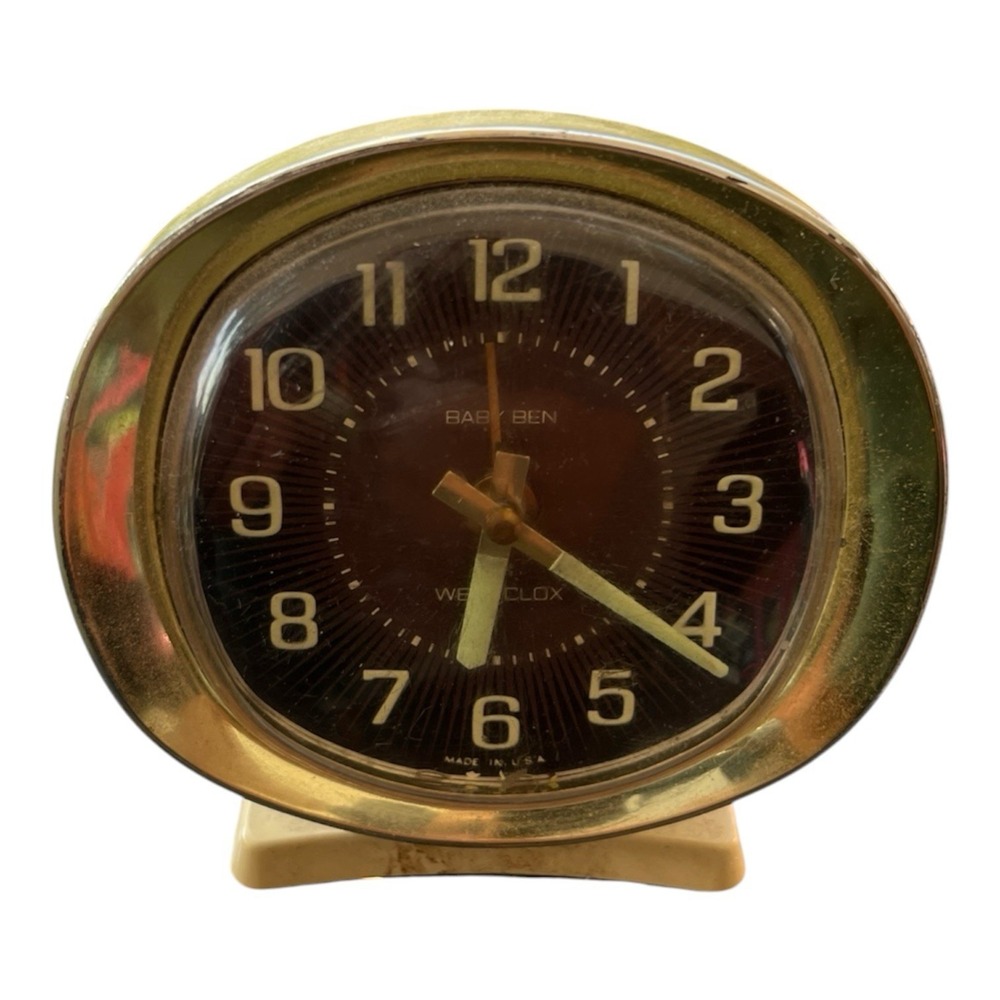 Westclox Big Ben Wind-Up Alarm Clock Vintage Glow In Dark Hands USA (E)